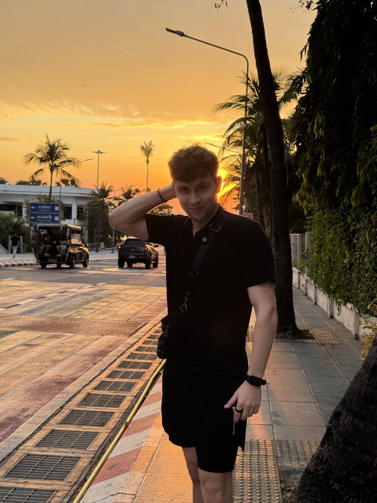 Krystian at sunset in Thailand